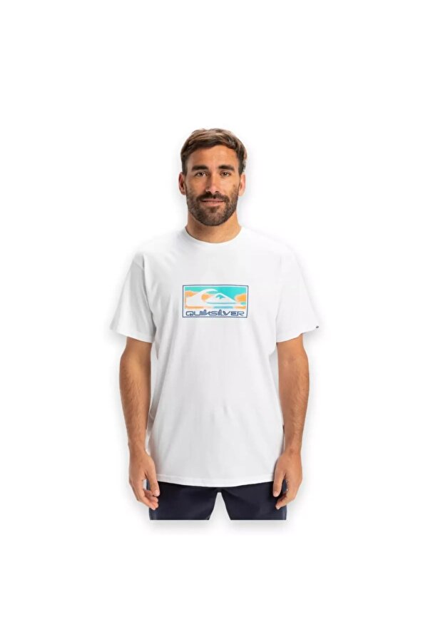 Eqyzt08045 Ev Gradient Box Ss Beyaz Erkek T-Shirt