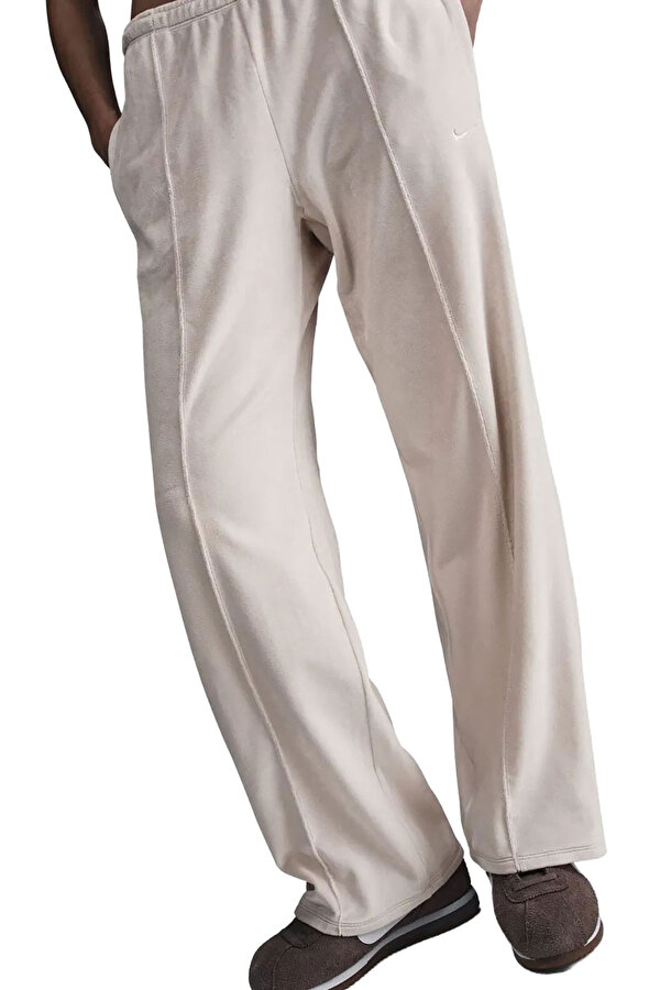 Nike W Nsw Nk Chll Vlr Mr Oh S Бежевый Женщина Спортивные Брюки