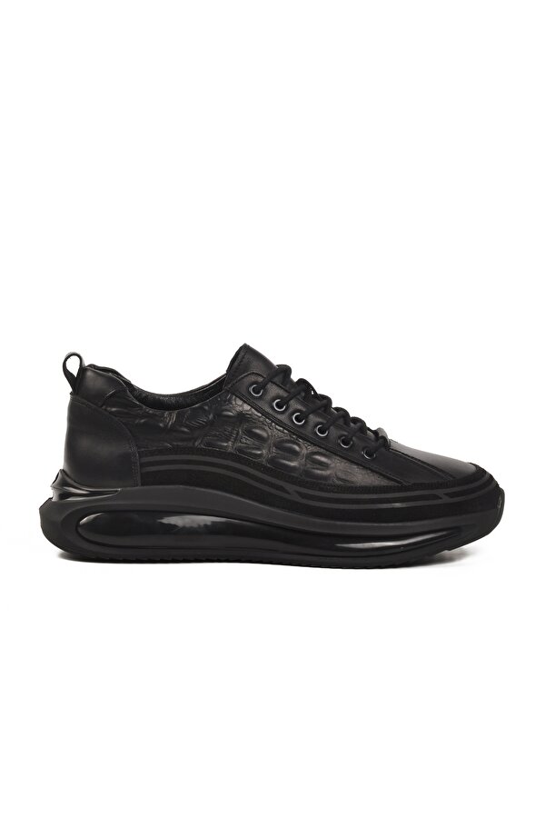 Siyah Hakiki Deri Erkek Sneaker Catis M