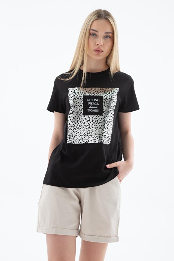 25Y0430K1 Kadın Baskılı T-Shirt