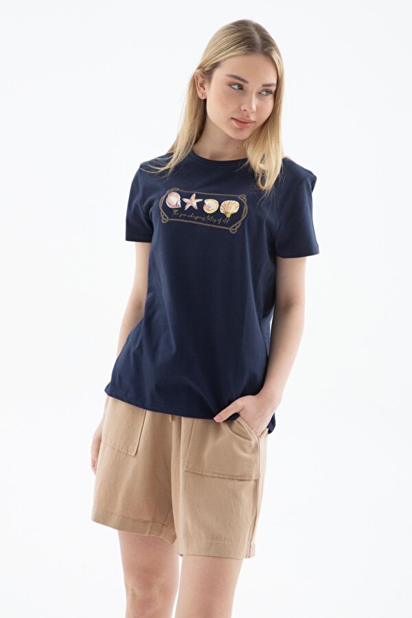 25Y0298K1 Kadın Baskılı T-Shirt
