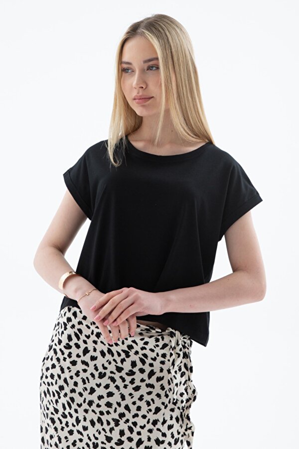 25Y0511K1 Kadın Kısa Kollu Crop T-Shirt