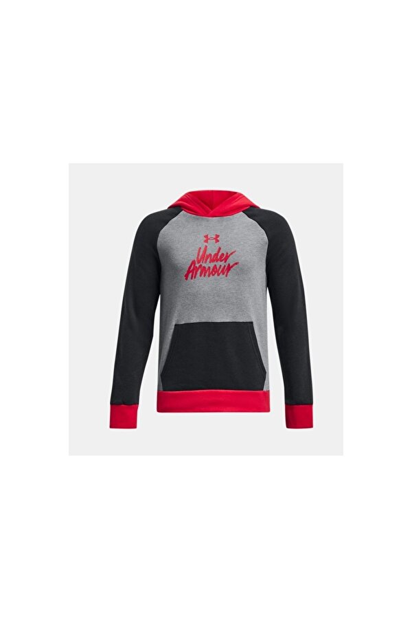 Rival Fleece Script Çocuk Siyah Sweatshirt (1379795-001)