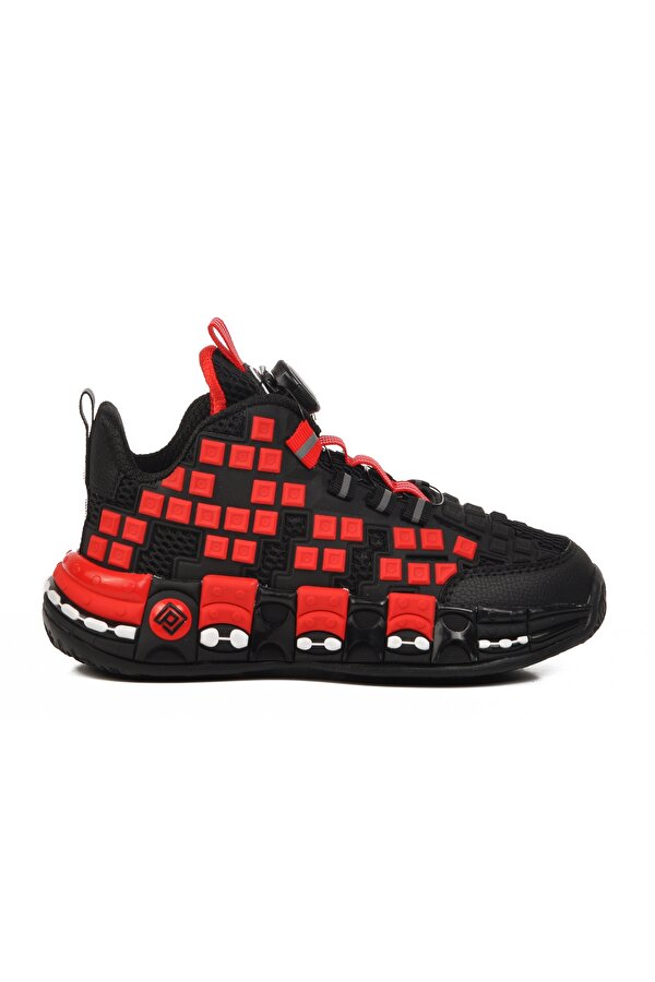 Kırmızı Misina Bağcıklı Bilek Boy Erkek Çocuk Sneaker