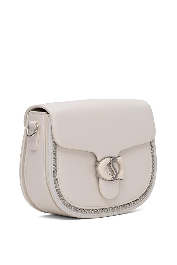 25YG182 Kadın Omuz Çantası Krem