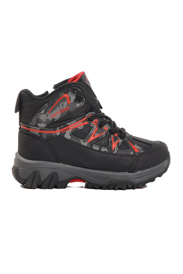 Aspor Siyah Kamuflaj Çocuk Trekking ve Outdoor Bot