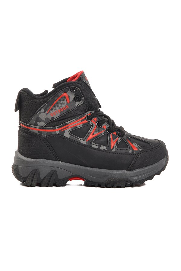 Aspor Siyah Kamuflaj Çocuk Trekking ve Outdoor Bot