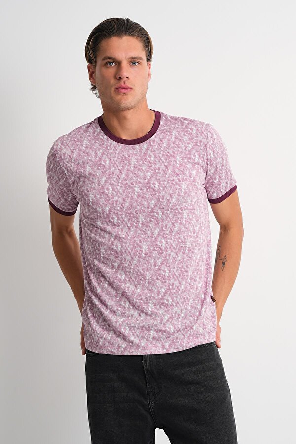 ALEXANDERGARDI Bisiklet Yaka Desenli T-shirt