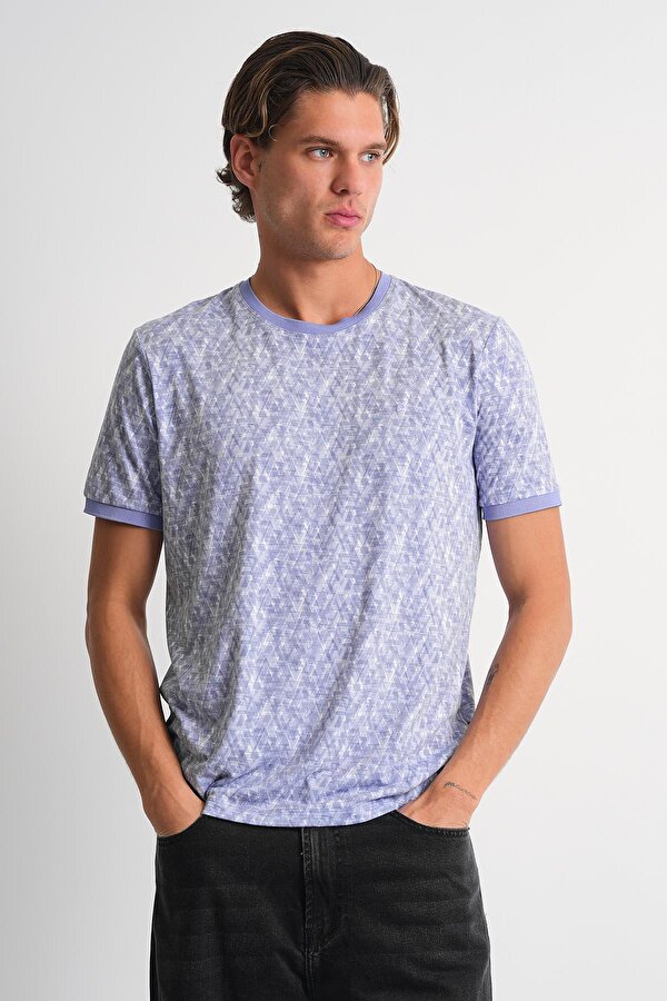 ALEXANDERGARDI Bisiklet Yaka Desenli T-shirt