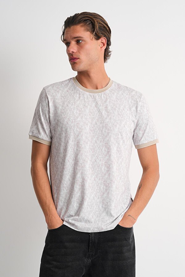 ALEXANDERGARDI Bisiklet Yaka Desenli T-shirt
