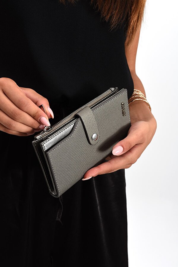 Kadın Bol Kartlıklı Kağıt Para Bölmeli Cüzdan 12cmx10cm PBU02