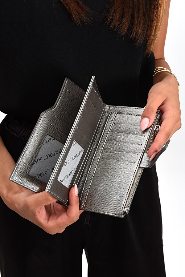 Kadın Bol Kartlıklı Kağıt Para Bölmeli Cüzdan 12cmx10cm PBU02