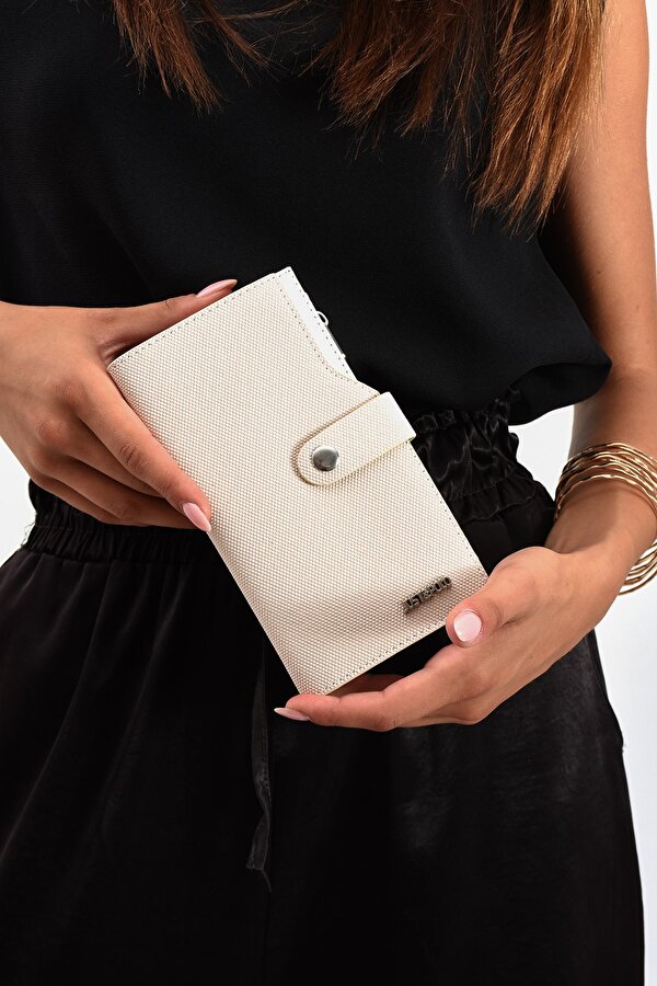 Kadın Bol Kartlıklı Kağıt Para Bölmeli Cüzdan 12cmx10cm PBU02