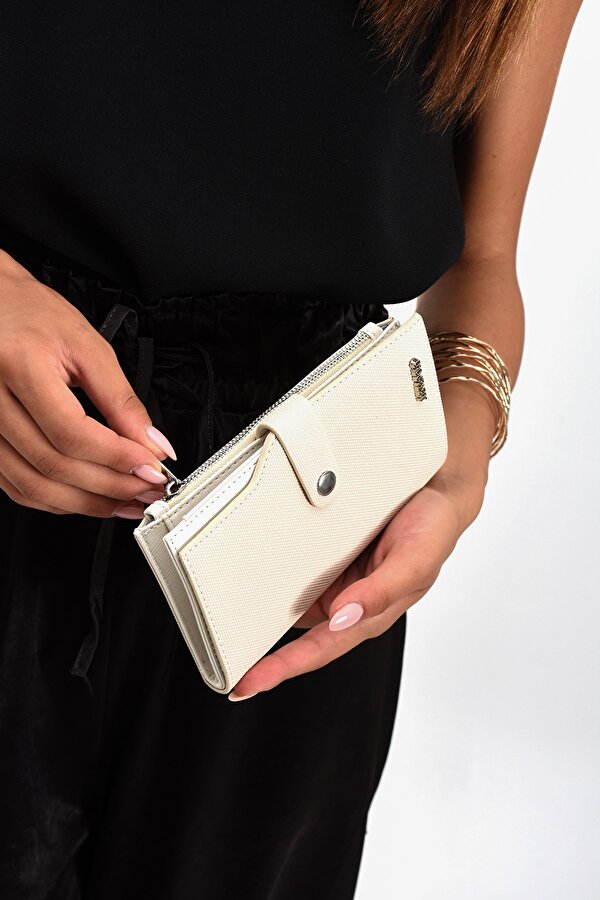 Kadın Bol Kartlıklı Kağıt Para Bölmeli Cüzdan 12cmx10cm PBU02