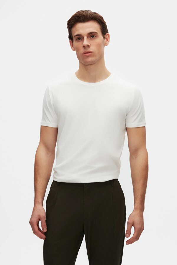 Ds Damat Slim Fit Kiremit/Gri/Beyaz 3 Lü T-Shirt