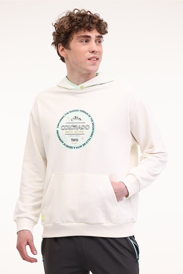 ML FINE 17OTD202 5FX Ekru Erkek Sweatshirt