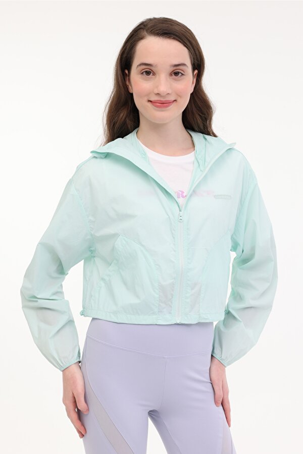 WL HENAS 8KT33 5FX PASTEL YESIL Kadın Yağmurluk