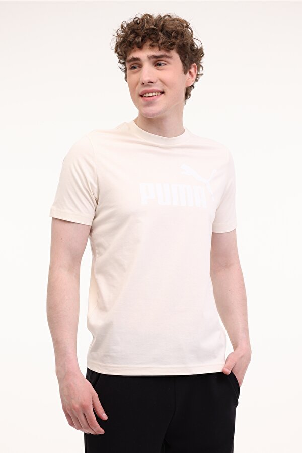 ESS No. 1 Logo Bej Unisex Kısa Kol T-Shirt