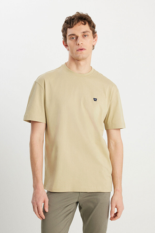 Relaxed Fit Small Logo Yeşil Erkek Kısa Kol T-Shirt