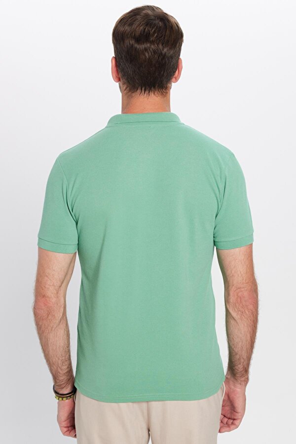 Erkek Slim Fit Dar Kesim Pamuklu Yumuşak Dokulu Serin Tutan Kumaş Düz Pike Polo Yaka Tişört