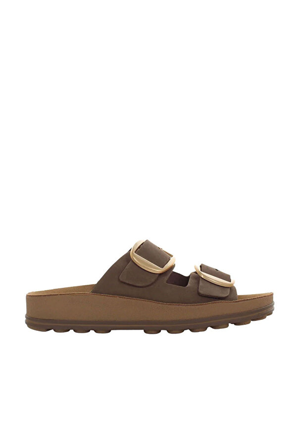SANDAL 2 BANDS BROWN Woman Sandals
