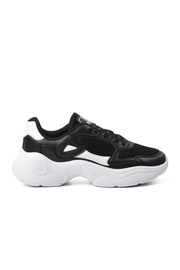 Siyah Beyaz Kadın Spor Ayakkabı Sneaker