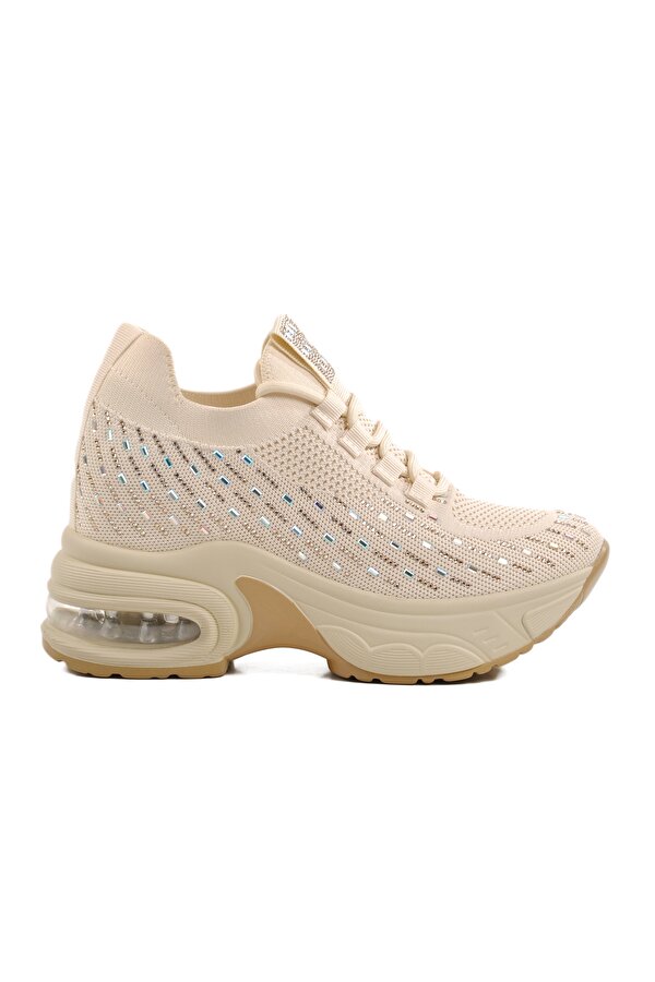 Bej Triko Air Taban Kadın Sneaker