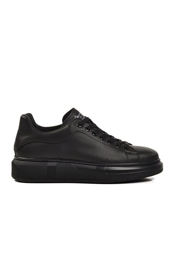 Siyah Hakiki Deri Erkek Sneaker