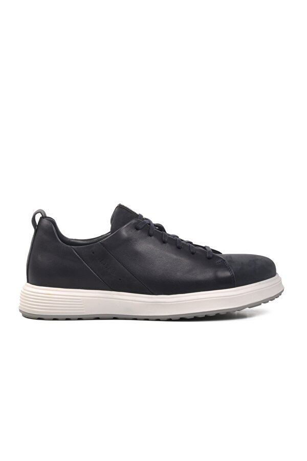 Lacivert Nubuk Hakiki Deri Erkek Sneaker Ayakkabı