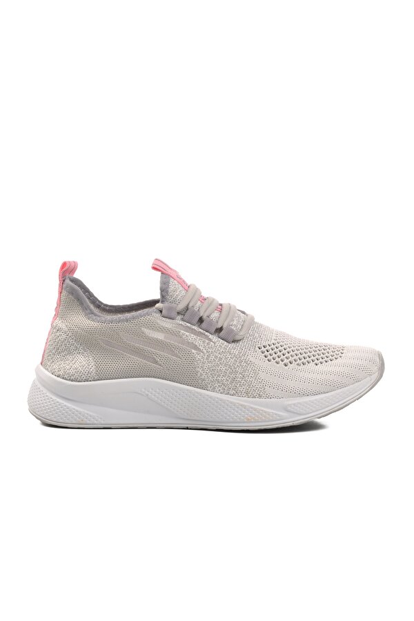 Buz Gri Pudra Hafif Fileli Kadın Spor Ayakkabı Sneaker