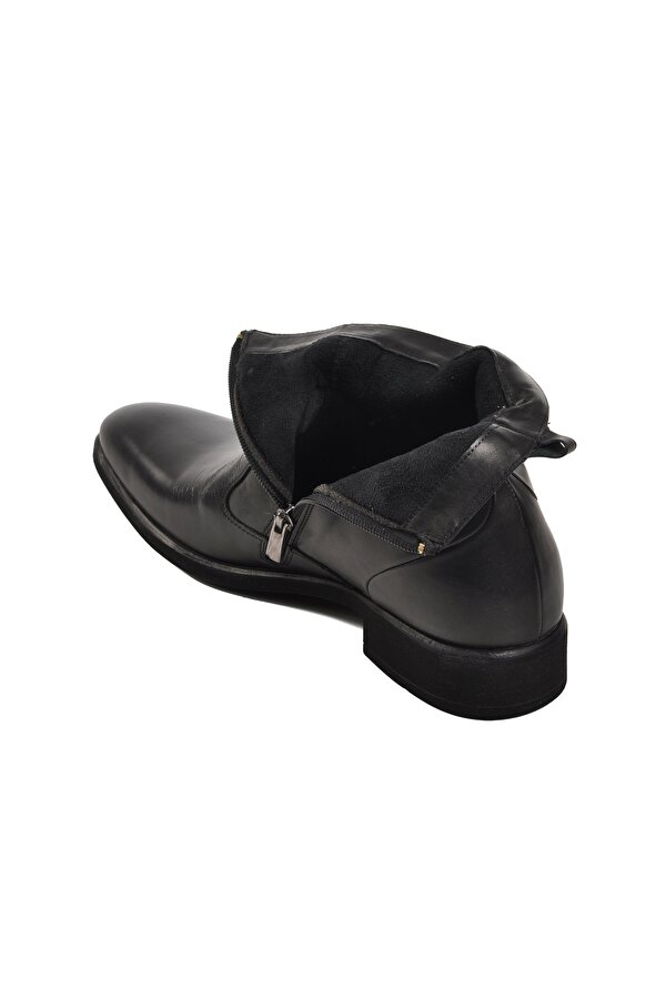 Aspor Siyah Hakiki Deri Klasik Erkek Bot