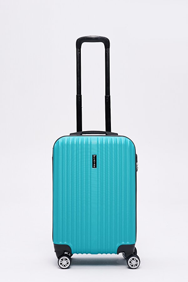 2 li Valiz Seti  Valiz Kabin Boy ve Makyaj Turkuaz 2 li Set 1020