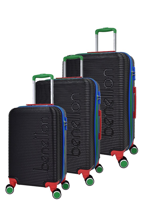 Lüx Abs 3 lü Valiz Seti Siyah BNT500