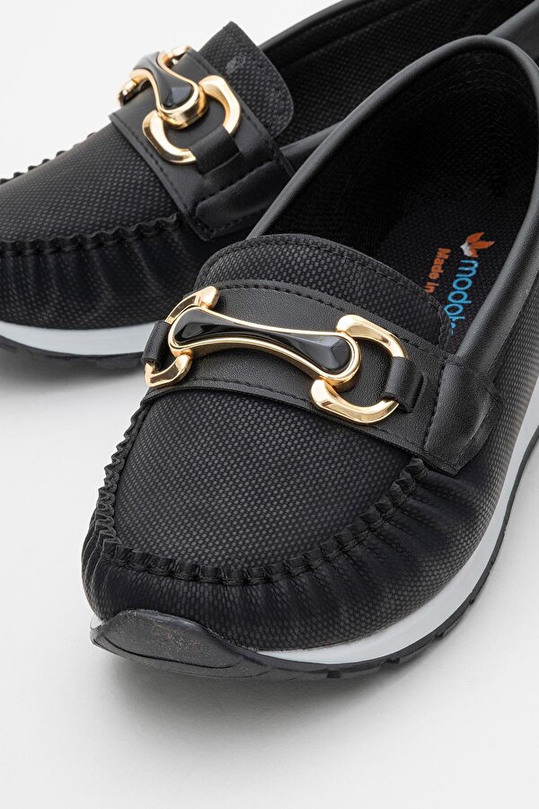 Kadın Tokalı Günlük Ayakkabı SİYAH KOT