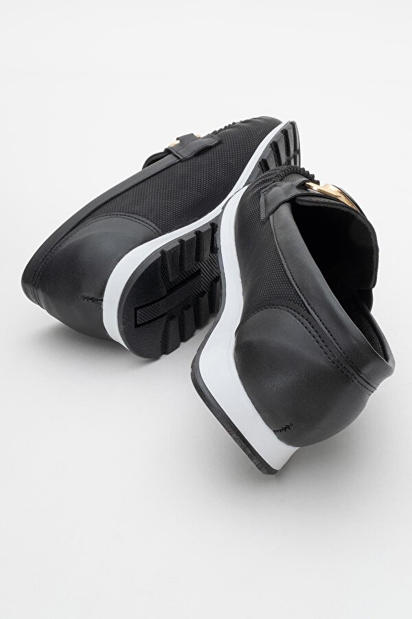 Kadın Tokalı Günlük Ayakkabı SİYAH KOT