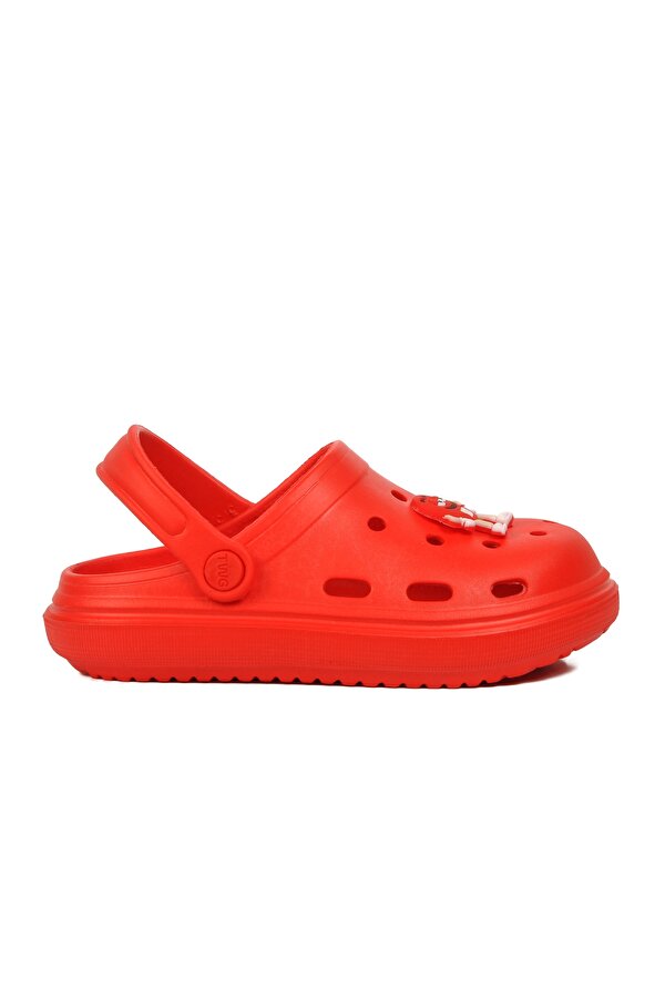 Aspor Kırmızı Unisex Sabo Çocuk Terlik