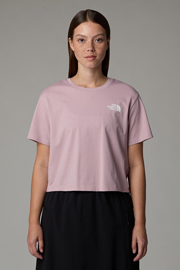 W SIMPLE DOME CROPPED Pembe Kadın Kısa Kol T-Shirt