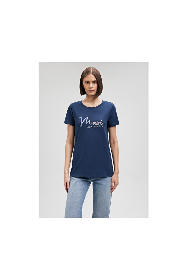 Logo Ti̇şört Dress Blues