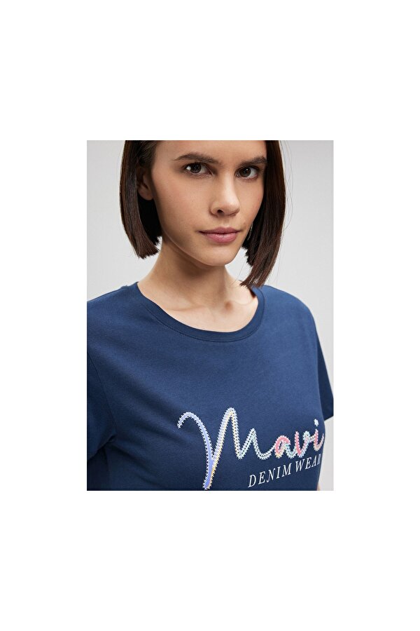 Logo Ti̇şört Dress Blues