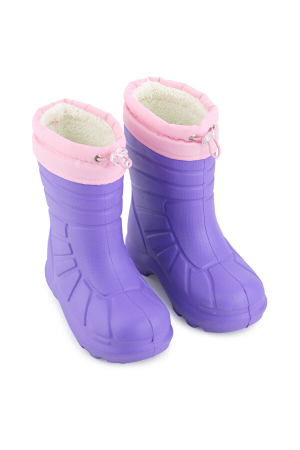 Kız Çocuk Kışlık Eva Boğazdan Lastikli Sessiz Taban Kar Bot Çizme