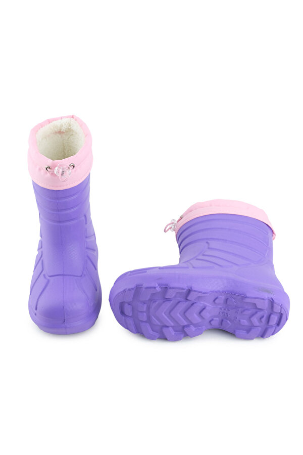 Kız Çocuk Kışlık Eva Boğazdan Lastikli Sessiz Taban Kar Bot Çizme