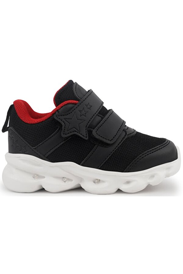 Caty Ortapedik Işıklı Siyah Bebe Spor Ayakkabı