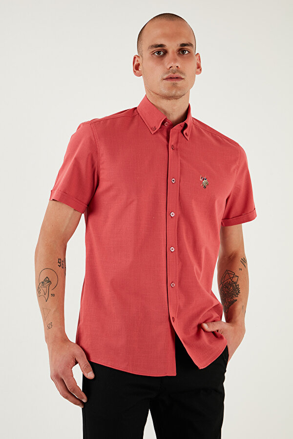 Erkek Gömlek G081GL0042083854 Vişne