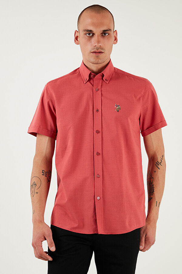 Erkek Gömlek G081GL0042083854 Vişne