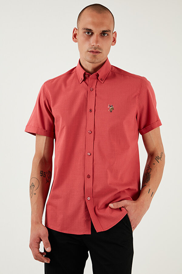 Erkek Gömlek G081GL0042083854 Vişne