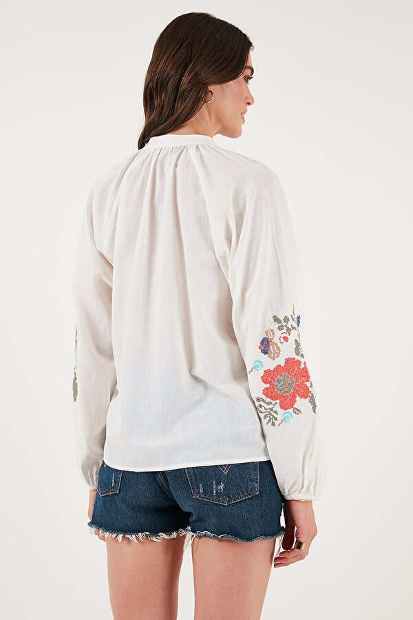 Bayan Gömlek 611BZ0173 Beyaz-Mercan