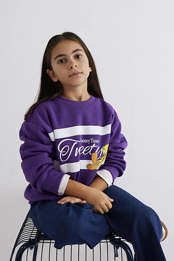 Kız Çocuk Sweat 7S10073-70633 MOR