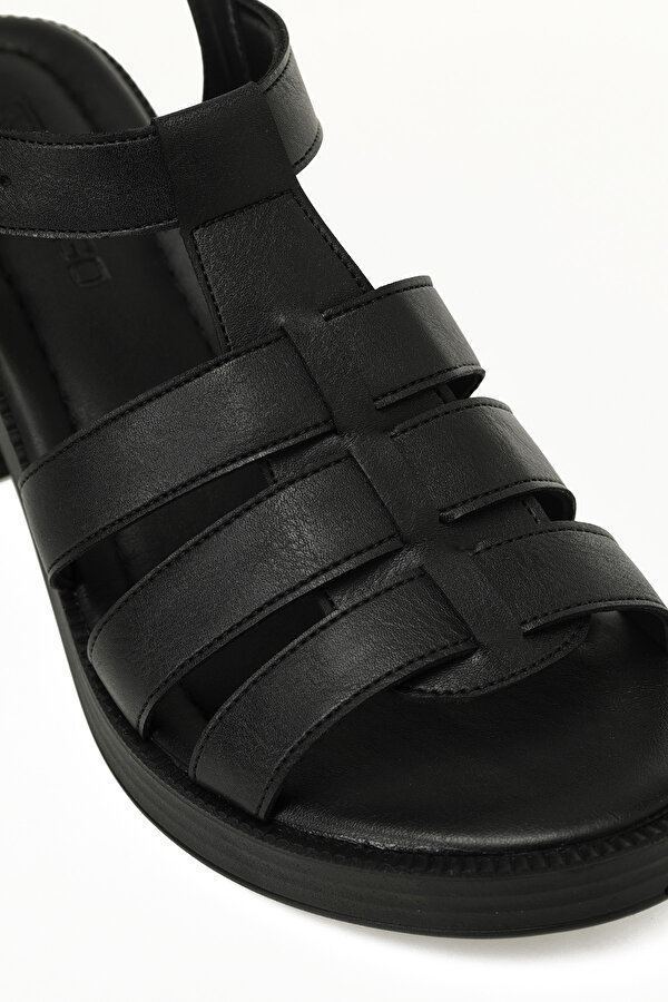 25S-228 5FX Siyah Kadın Topuklu Sandalet