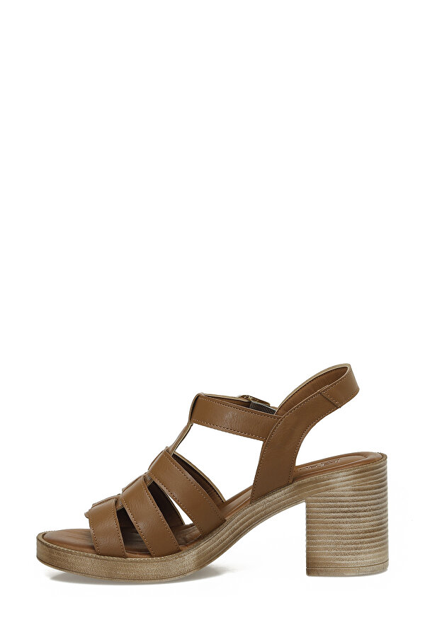 25S-228 5FX Taba Kadın Topuklu Sandalet