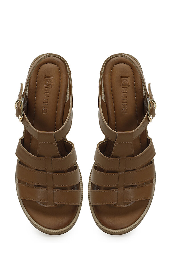 25S-228 5FX Taba Kadın Topuklu Sandalet